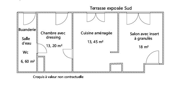 Maison - 52 m² - 2 pièces