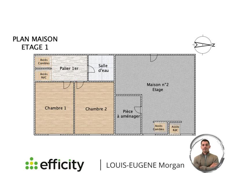 Maison de ville - 73 m² - 4 pièces