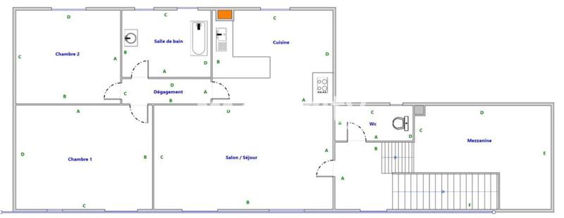 Appartement - 63 m² - 3 pièces
