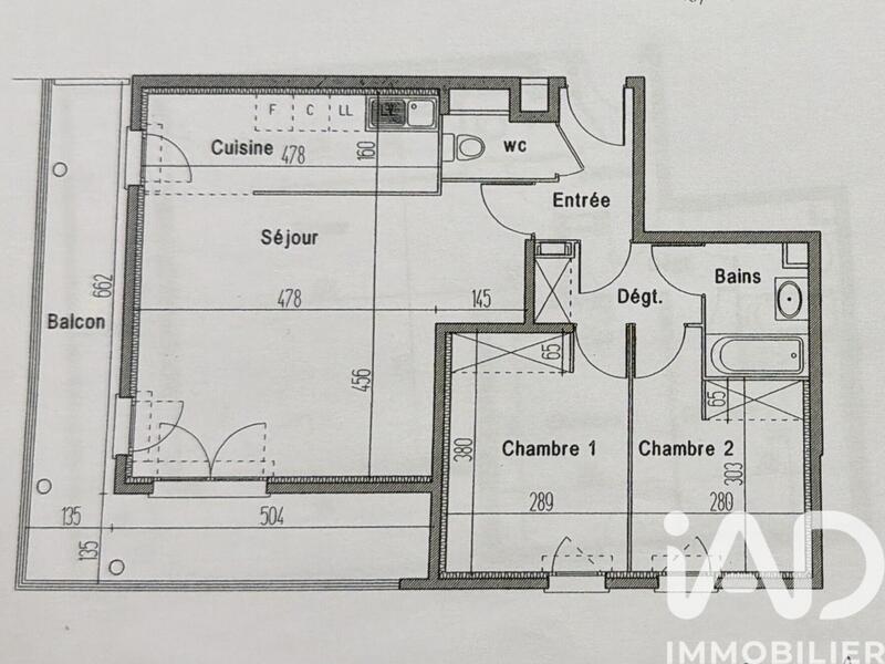 Appartement - 66 m² - 3 pièces