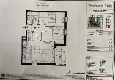 Appartement - 58 m² - 3 pièces