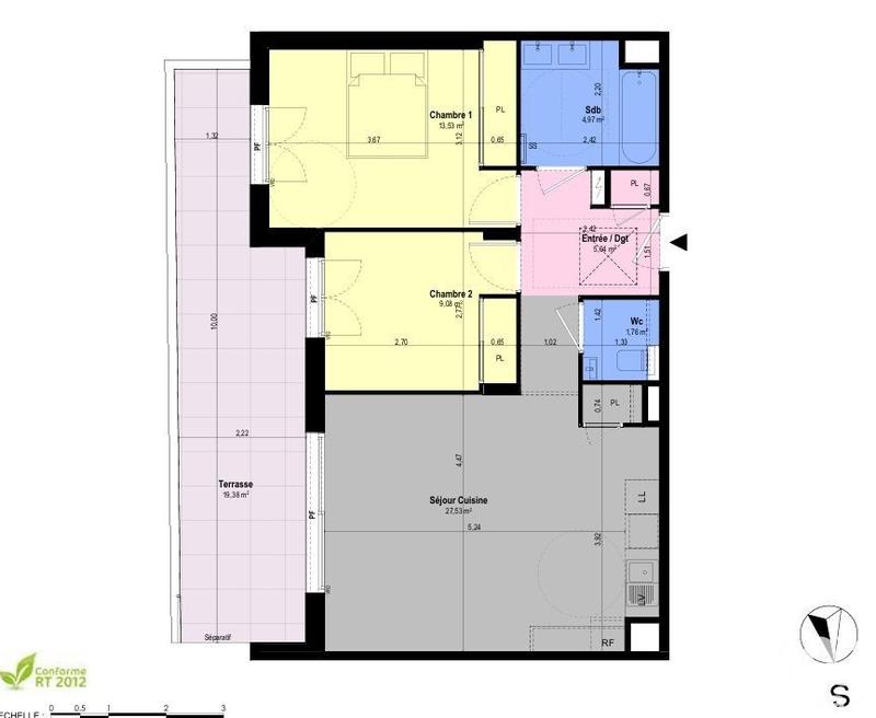 Appartement - 62 m² - 3 pièces