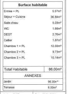 Appartement - 86 m² - 4 pièces