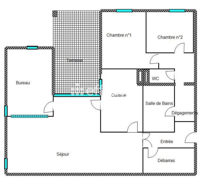 Appartement - 90 m² - 4 pièces