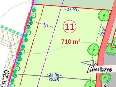Terrain constructible - 710 m²