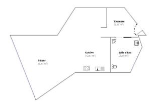 Appartement - 28 m² - 2 pièces