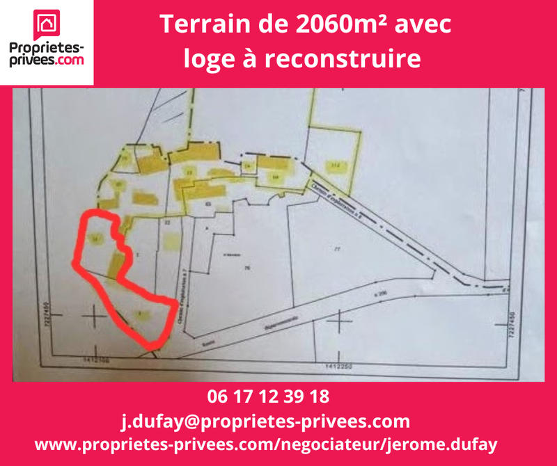 Terrain constructible - 2 060 m²