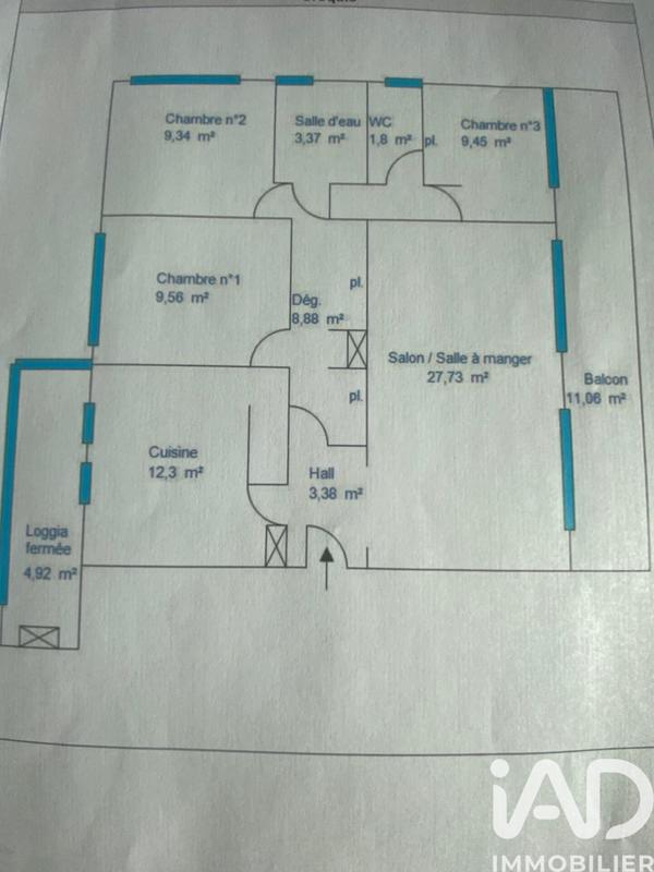 Appartement - 86 m² - 5 pièces