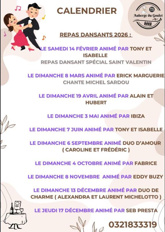 Auberge du Goulet - Repas Dansant