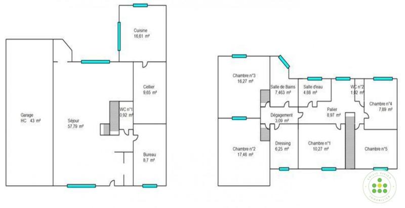Maison - 186 m² - 8 pièces