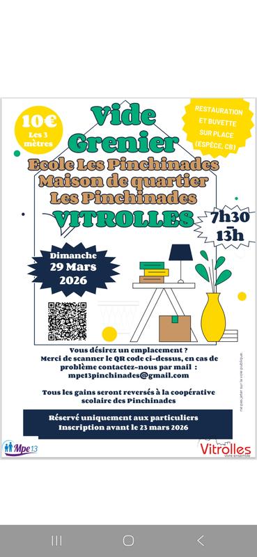 Vide grenier les Pinchinades à Vitrolles