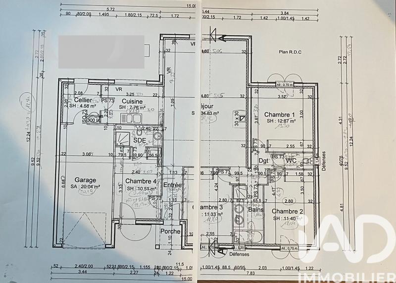 Maison - 124 m² - 5 pièces
