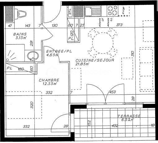 Appartement - 44 m² - 2 pièces