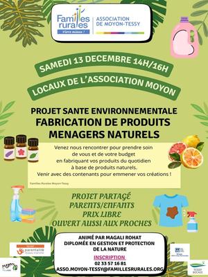 Fabrication de produits ménagers naturels