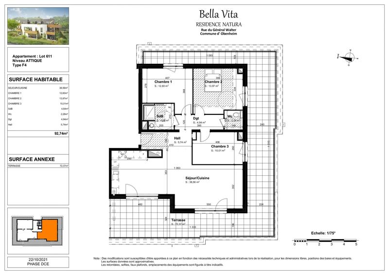 Appartement - 92 m² - 4 pièces