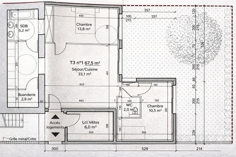 Appartement - 67 m² - 3 pièces