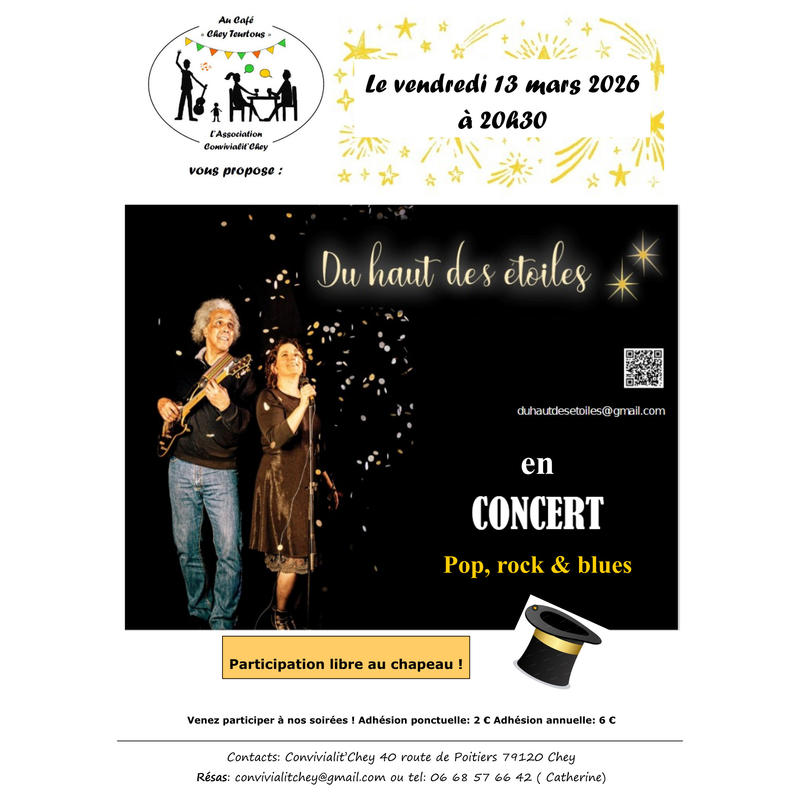Soirée concert Chey Teurtous avec du haut des étoiles