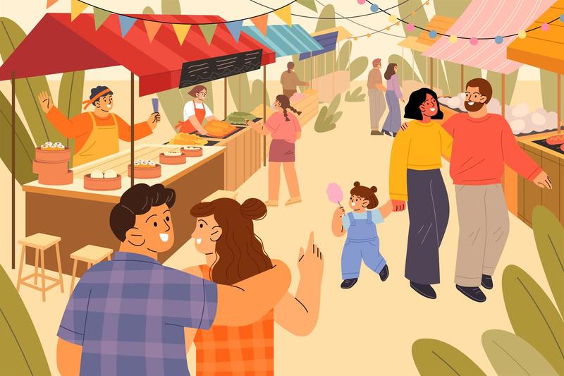 Petit marché artisanale et rempotage par le comité de cavalcade