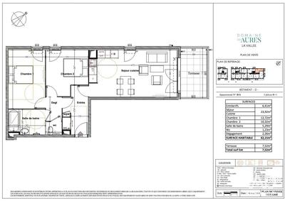 Appartement - 62 m² - 3 pièces