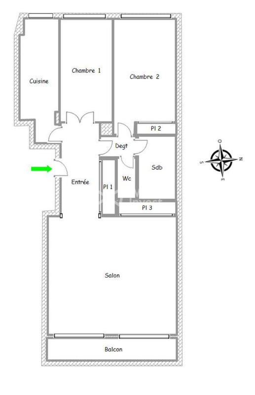 Appartement - 76 m² - 3 pièces