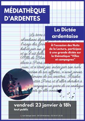 Nuit de la lecture - la Dictée ardentaise