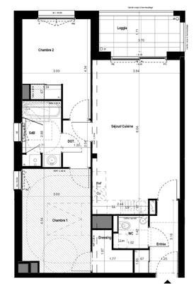 Appartement - 66 m² - 3 pièces