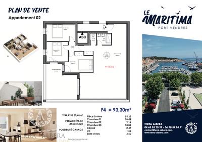 Appartement - 93 m² - 4 pièces