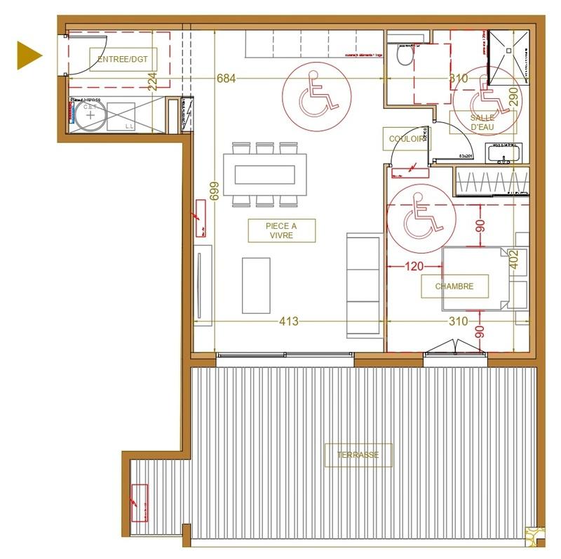 Appartement - 56 m² - 2 pièces