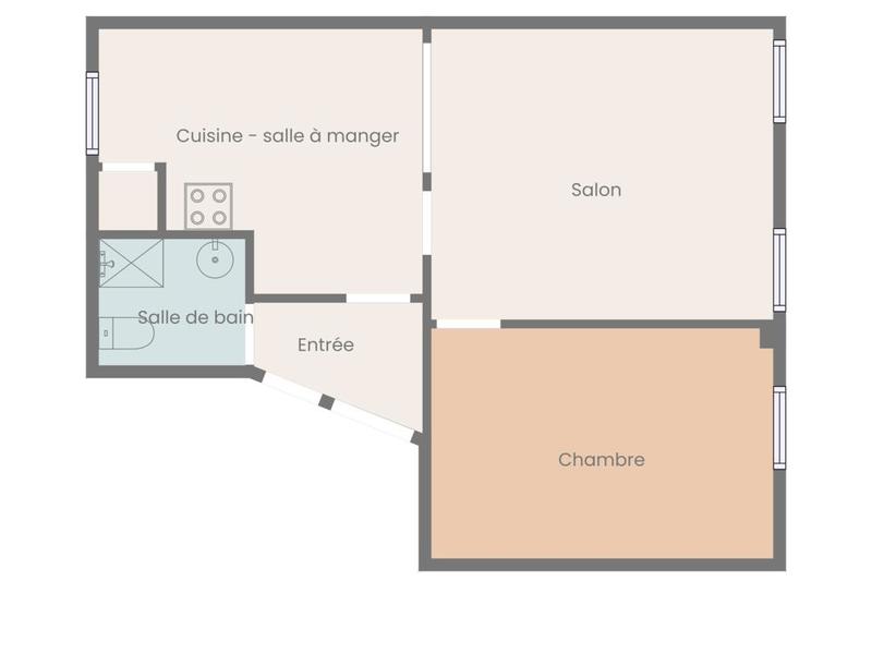 Appartement - 47 m² - 2 pièces