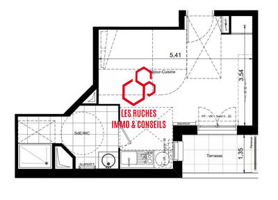 Appartement - 28 m² - 1 pièce