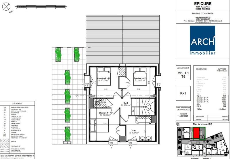 Appartement - 65 m² - 3 pièces