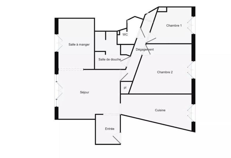 Appartement - 64 m² - 3 pièces