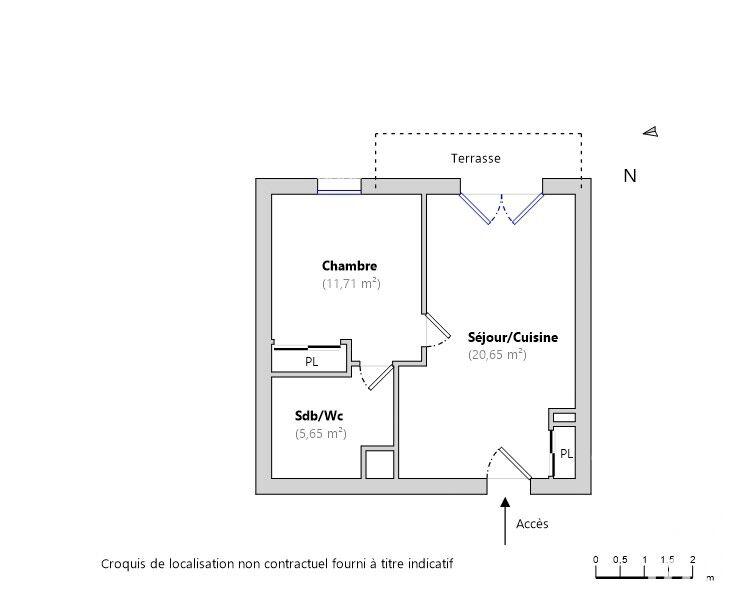 Appartement - 38 m² - 2 pièces