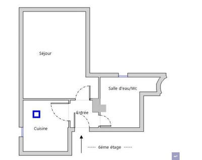 Appartement - 20 m² - 1 pièce