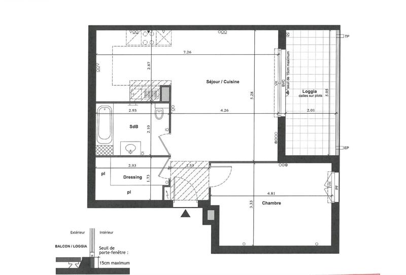 Appartement - 60 m² - 2 pièces