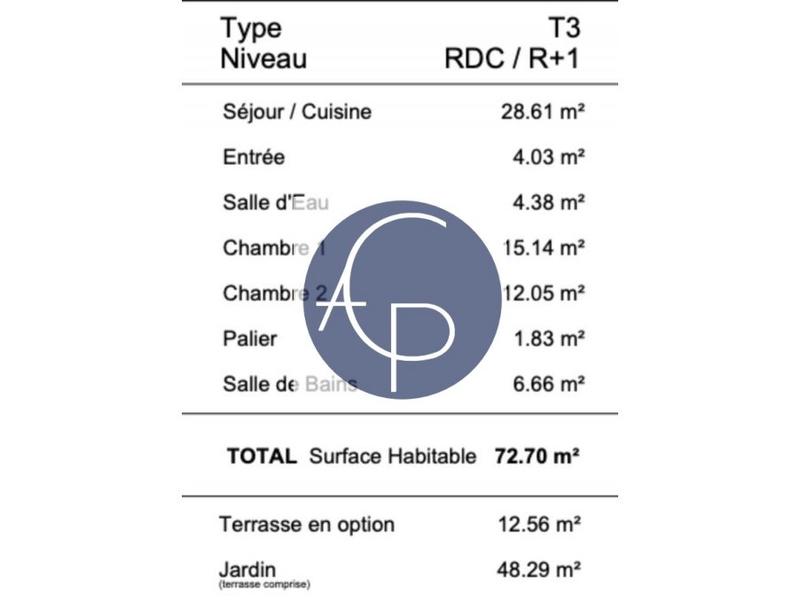 Maison - 73 m² - 3 pièces