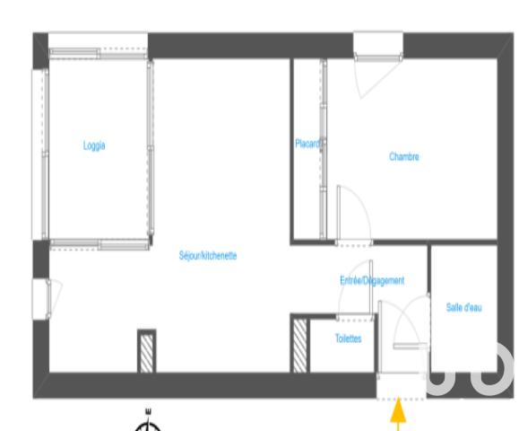 Appartement - 36 m² - 2 pièces