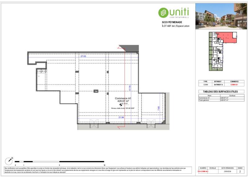 Local commercial - 428 m²
