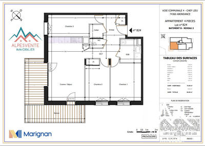 Appartement - 75 m² - 4 pièces