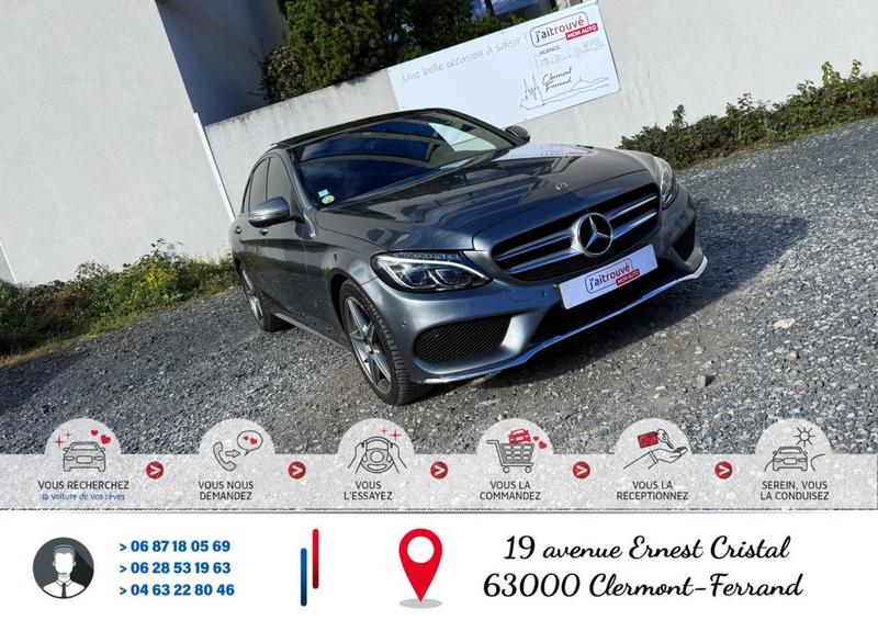 Mercedes c 220 d Amg Line / 9g-Tronic Palette 117 000Km*Moteur à Chaine*Révision Ok complètes chez mercedes*Drive Select *Caméra* Grand Toit Ouvrant en Verre Coulissant*Autoradio Cd/Mp3 (+Commande aux volant) Emplacement Carte Sd Prise Usb I phone Bluetoo