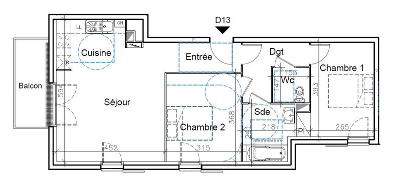 Appartement - 62 m² - 3 pièces