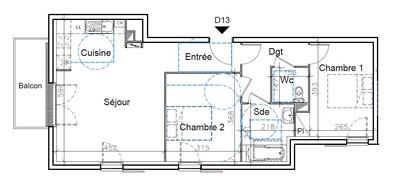 Appartement - 62 m² - 3 pièces