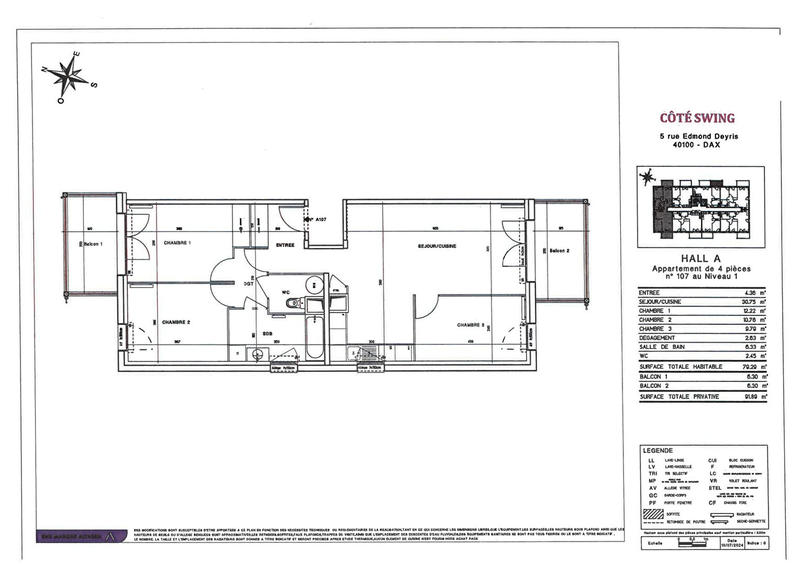 Appartement - 79 m² - 4 pièces