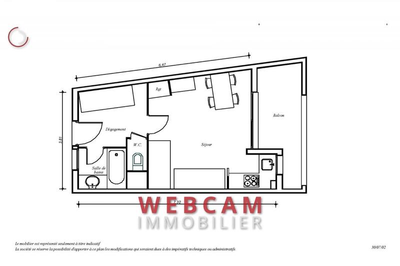 Studio - 27 m² - 1 pièce