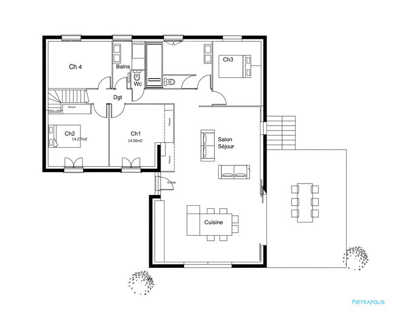 Maison - 137 m² - 6 pièces