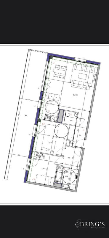 Appartement - 72 m² - 3 pièces