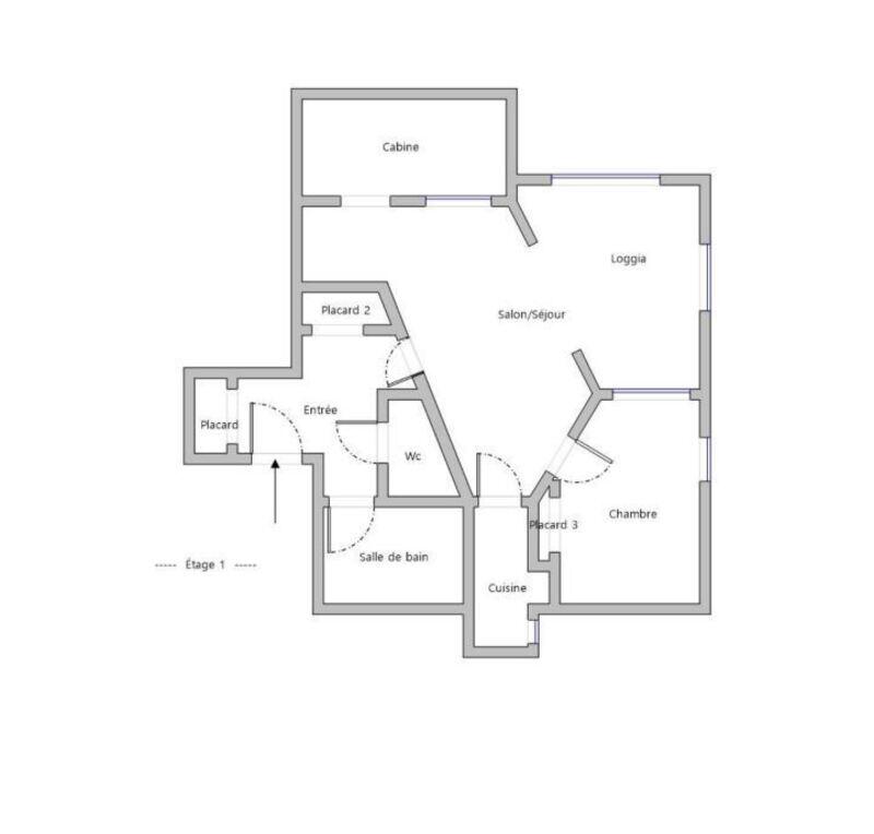 Appartement - 43 m² - 2 pièces