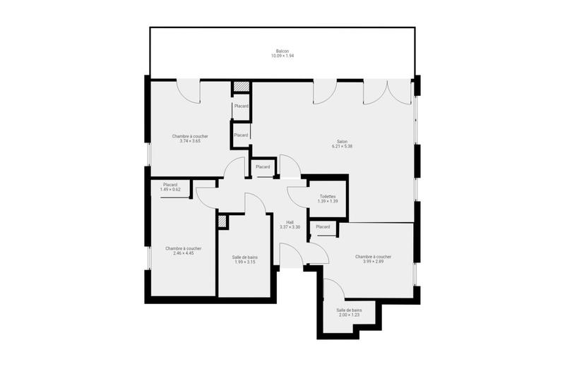 Appartement - 78 m² - 3 pièces