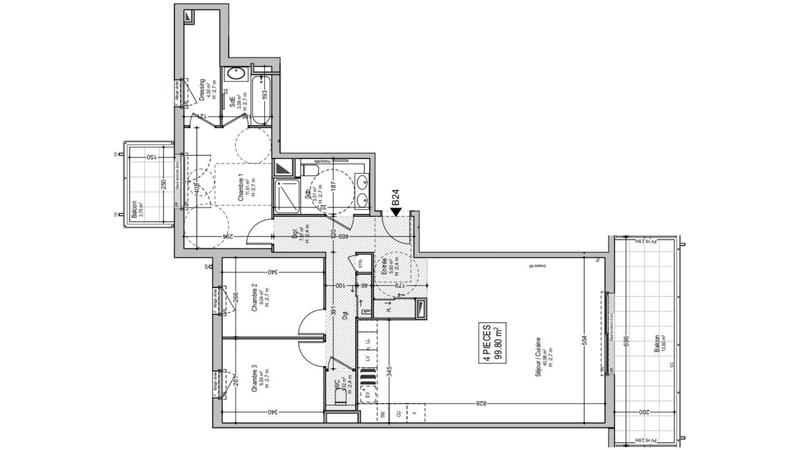 Appartement - 100 m² - 4 pièces