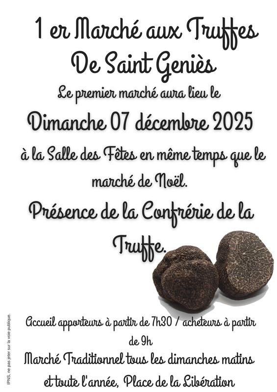 Marché aux Truffes de Saint Geniès